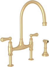 Rohl U.4719L-SEG-2 Georgian Era Bridge Faucet w/ Side Spray