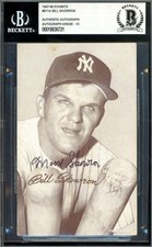 Bill Moose Skowron Gem Mint 10 Beckett BAS Signed 1947-66 Exhibit Postcard Rooki