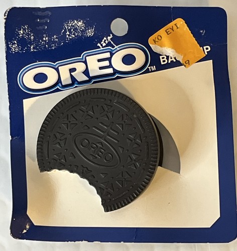 Borsa Vintage Marca Oreo Clip Biscotti Chip Snack 1999 Nabisco Con Morso Preso