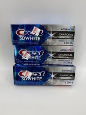 Crest 3D White Advanced Charcoal Toothpaste Whitening 2.4oz Enamel Safe 3 Pack 1.35 per gallon