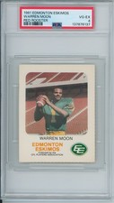 1981 Edmonton Eskimos WARREN MOON Red Rooster PSA 4 CFL RC Rookie
