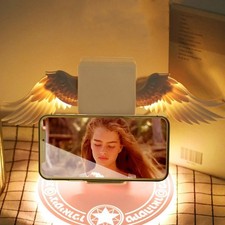 Universal Colorful LED Angel Wings Qi Wireless Charger Charge Dock For Mobile Ph