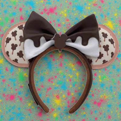 Disney-Parks Ice Cream Bar Popsicle Bow Loungefly Mickey Minnie Ears Headband