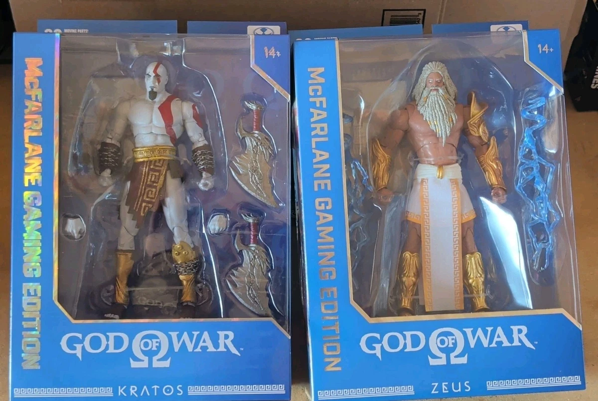 McFarlane God of War Kratos & Zeus 7in Action Figure Set Gaming Edition Sony PS5