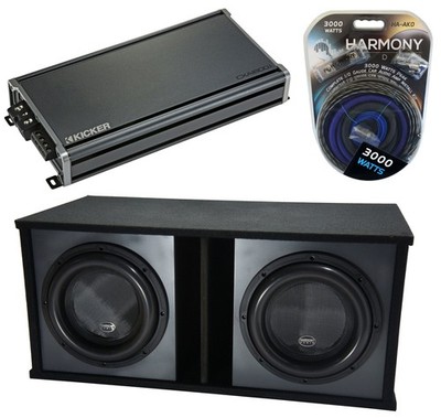 Harmony Audio HA-ML121 Loaded Dual 12'' Sub 6000W Ported SPL Sub Box & CXA1800.1