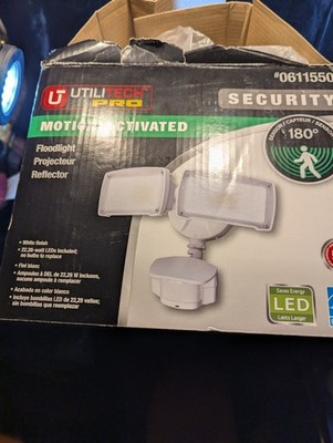 Utilitech Pro White Integrated Motion Activated Security Flood Light #0611550