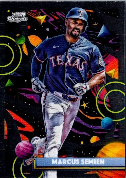 2025 Topps Cosmic Chrome Marcus Semien #70 Rangers Base Card