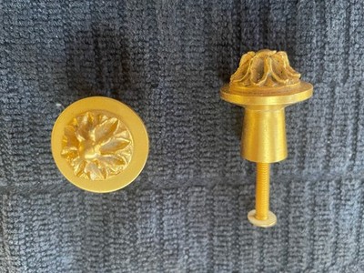 (2) Sherle Wagner # 67 Gold Drawer Pulls
