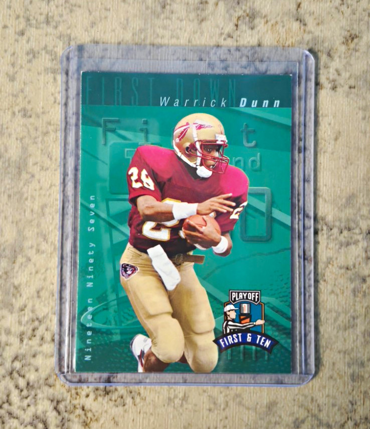 Playoff 1997 First & Ten Warrick Dunn #31 Rookie Draft Pick Base Football Card