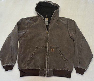 Vintage 00's Carhartt J28 CHT Men's XL Tall Brown Hooded Nice Fade