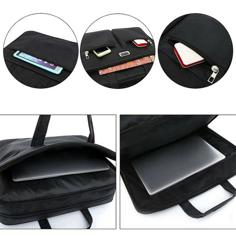 17 inch Large Laptop Waterproof Shoulder Bag Carrying Soft PC Notebook Case - Image 4 of 4