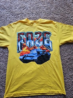 FaZe Clan Tank Yellow Tshirt SIZE LARGE