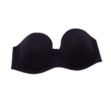 NEW Calvin Klein Perfectly Fit Push-Up Strapless Bra Size 38C S Black NO STRAPS