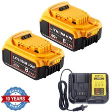 20 Volt Max 8.0AH Lithium Ion Battery DCB206 DCB208 DCB200-2 For DeWalt