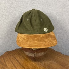 Vintage Timberland Wool Suede Leather Cap Hat One Size Made In USA Weathergear