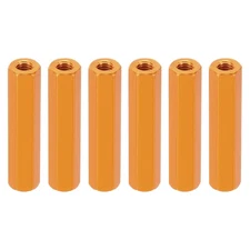 M3 Hex Nuts 6pcs M3 Threaded Spacers Aluminum 25mm L Female Metal Spacer Golden