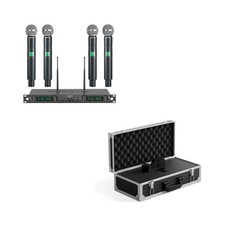 Phenyx Pro Wireless Microphone System PTU-5000-4H Bundle with The Customizabl...