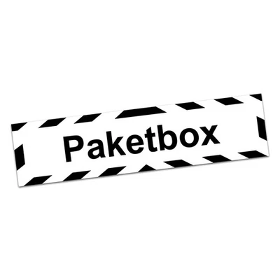 Hinweisschild Aufkleber Paketbox 20x5cm Wasserfest Schild Folie R197 - Bild 1 von 4