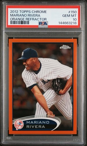 2012 Topps Chrome #150 Mariano Rivera Orange Refractor PSA 10 Gem Mint Yankees
