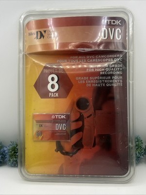 NEW TDK Mini DVC60 8 Pack Camcorder Cassettes DV