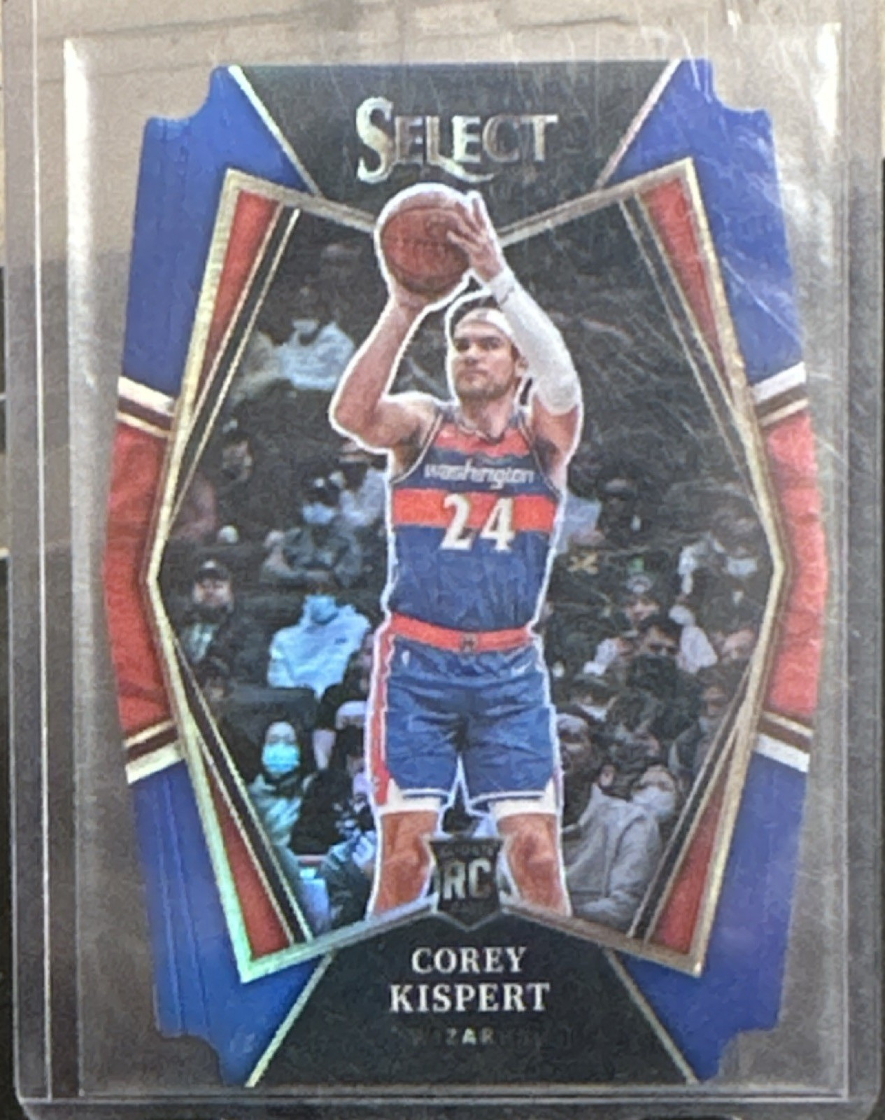 Panini Select 2021-22 Corey Kispert Blue Prizm RC Wizards #176 /249