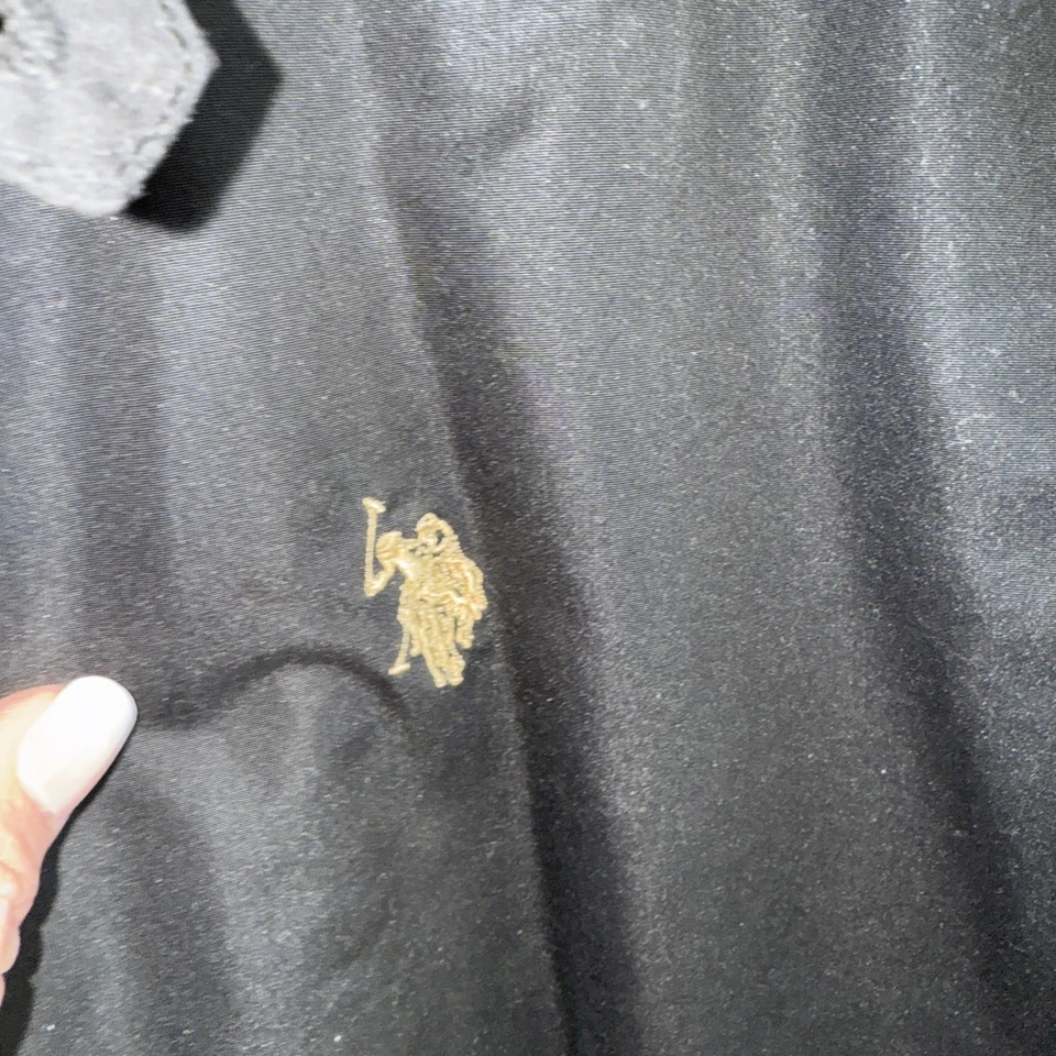 U.S. POLO ASSN. RN 110078 - Men’s Black w/ Gold Ponies Plaid Lined Coat – S - Image 3 of 4