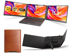 15.3 Inch Triple Screen Extender for Laptop, 1200P Portable Monitor with H5-T Ad