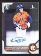 2022 Bowman Chrome Enmanuel Valdez -EV Prospect Auto Houston Astros TV2658
