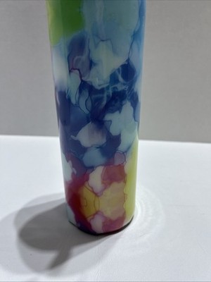 Handcrafted 20oz Stainless Steel Skinny Tumbler Wrapped in Vinyl  Watercolor
