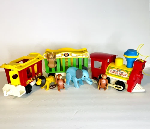 Vintage 1977 Fisher Price Little People Circus Train Set