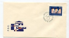 D30647 Buildings Architecture Europa CEPT 1964 FDC Liechtenstein