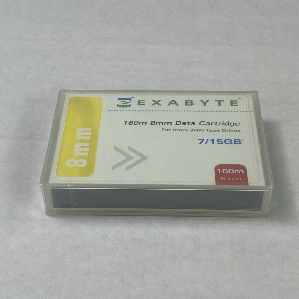 Cartucho de datos Exabyte 160m 8mm 7/15GB sellado (lote de 9) Foto 2 de 4