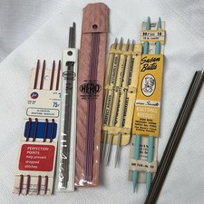 Vintage Double Pointed Knitting Needles Aluminum Plastic Variety Boye Hero Bates