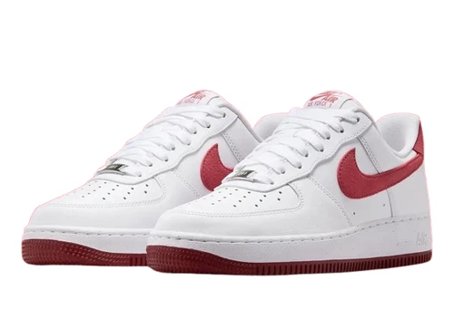 Nike Air Force 1 Low FQ7626-100 Womens White Dragon Red Lifestyle Shoes aaNKE125