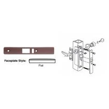 CRL Dark Bronze Finish Flat Faceplate for DL2140 Series Deadlatch Lock