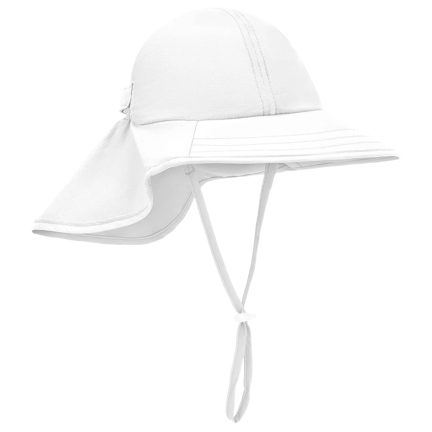 Zelda Matilda Sunhat Infant Toddler & Kids Summer Water Flap 2-6 Years, White