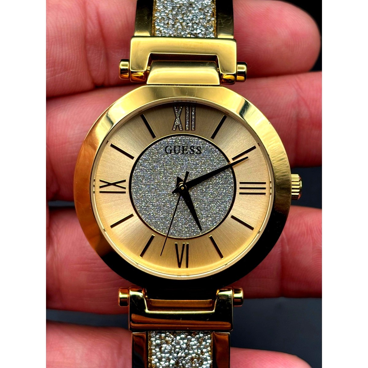 Guess Aurora Women\'s Gold-Tone Stainless Steel & Zwarovski Crystals Bangle Watch GUESS AURORA W1288L3 – GC Shop Egypt main image 4