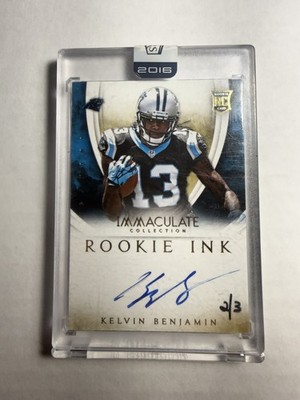 2014 Panini Immaculate Collection - Rookie Ink Kelvin Benjamin #51 Platinum 2/3