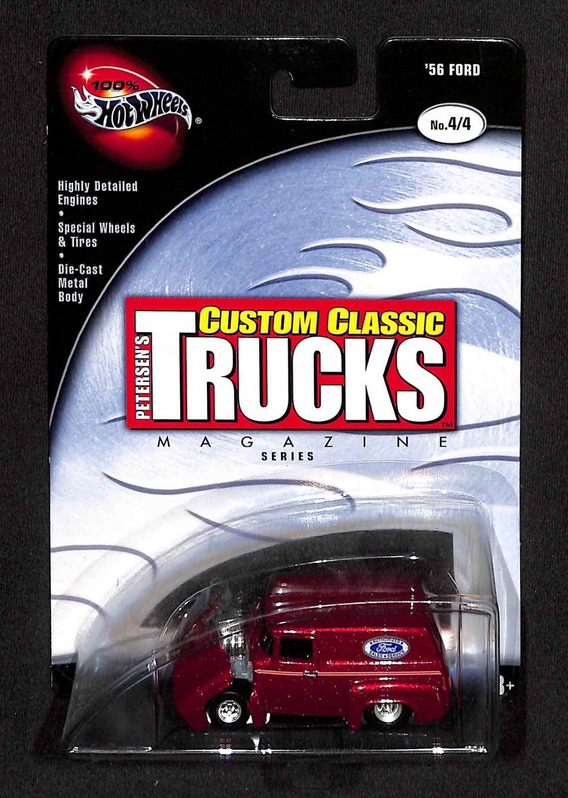 '56 Ford Red 100% Hot Wheels Petersen's Custom Classic Trucks Magazine 2002 4/4