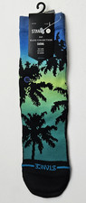 STANCE Dwayne Wade L 2-5.5 Youth Kids Socks Crew Unisex Palm Tree Blue Black
