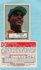 1952 Topps Baseball Reprint # 321 Joe Black-- Brooklyn Dodgers -- Box 733