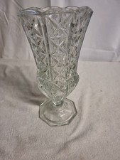 Schöne grosse Pressglas, Press Glas Vase, Schwer,Vintage,Dekorativ.. Siehe Fotos
