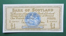 1967 (03/03/67) Bank of Scotland &pound;1 One Pound Note SC107c - A/Z 0792931  gEF