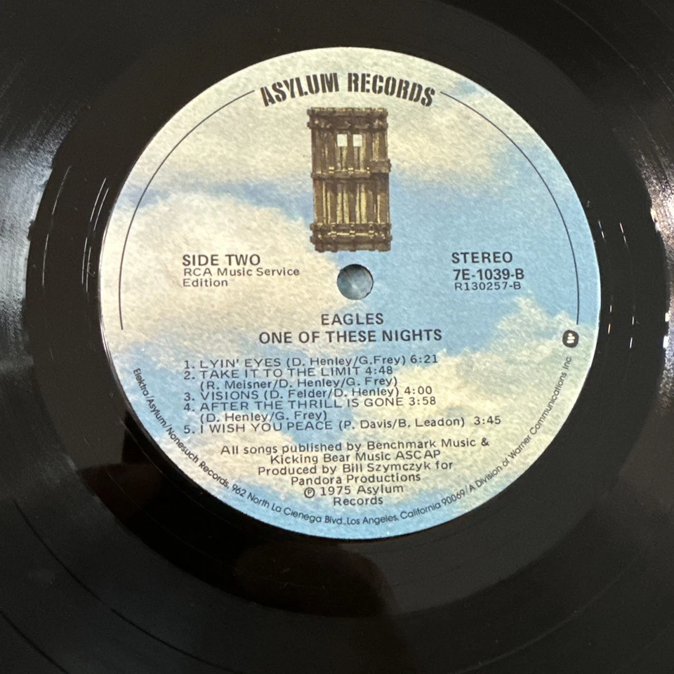 Eagles One of These Nights Vinyl LP 1975 Asylum Records 7E-1039 Classic Rock Foto 4 de 4