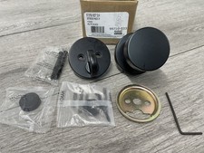 Kwikset 971PSKRDT-514 Pismo Knob Keyed Entry Handleset Interior-Matte Black READ