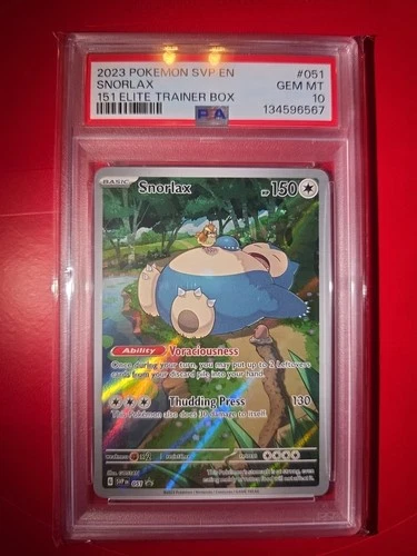 PSA 10 GEM MINT Snorlax ETB SVP 051 Black Star Pokemon 151 2023 English