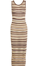 MISSONI Metallic Space-dyed Ribbed-knit Midi Dress Size M