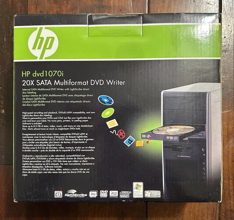 HP DVD1070i 20X SATA Multiformat DVD Writer New Hewlett Packard DVD-R DVDRW CDR - Image 2 of 4