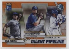 2020 Bowman Orange Refractor /25 Foster Griffin Khalil Lee Kris Bubic 0e3u