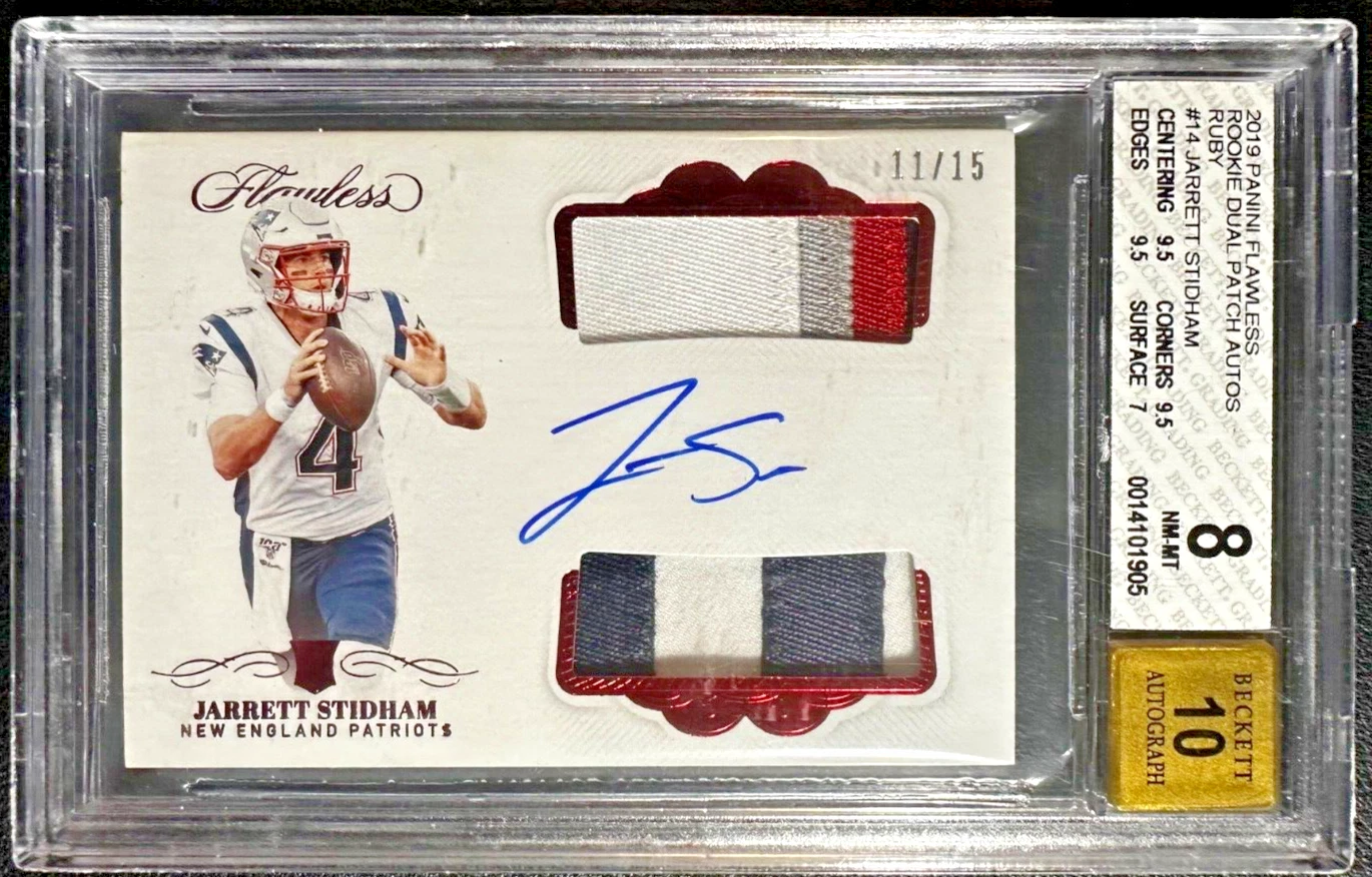 Jarrett Stidham Panini Flawless Rookie Dual Patch Autographs #DPAJS Ruby